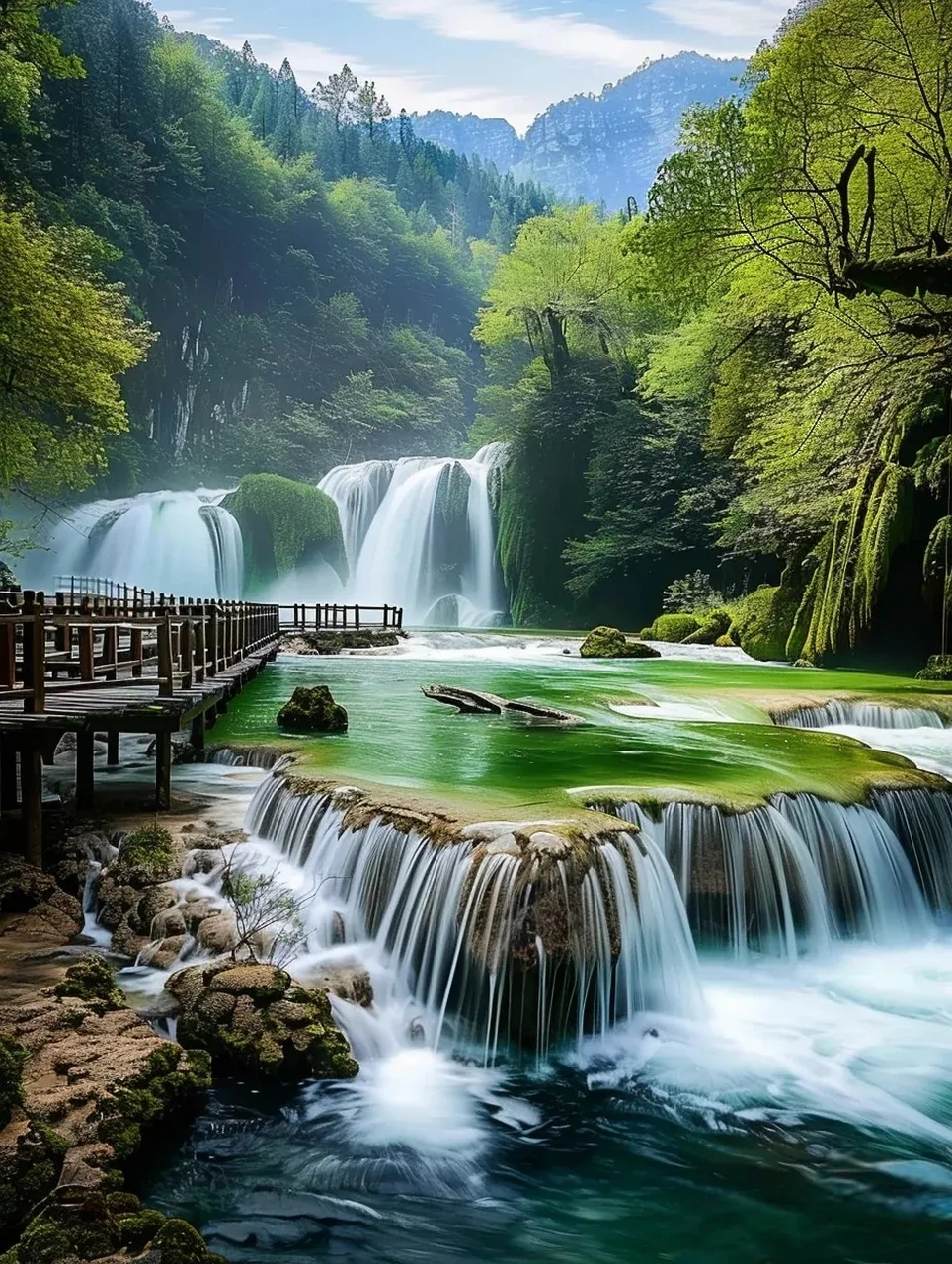 微信头像风景壁纸-远山近水,落日晚霞 时光苍绿,岁月悠然,定格最美