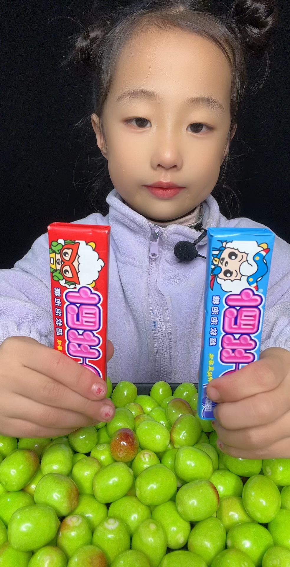 比巴卜泡泡糖,草莓味,蓝莓味