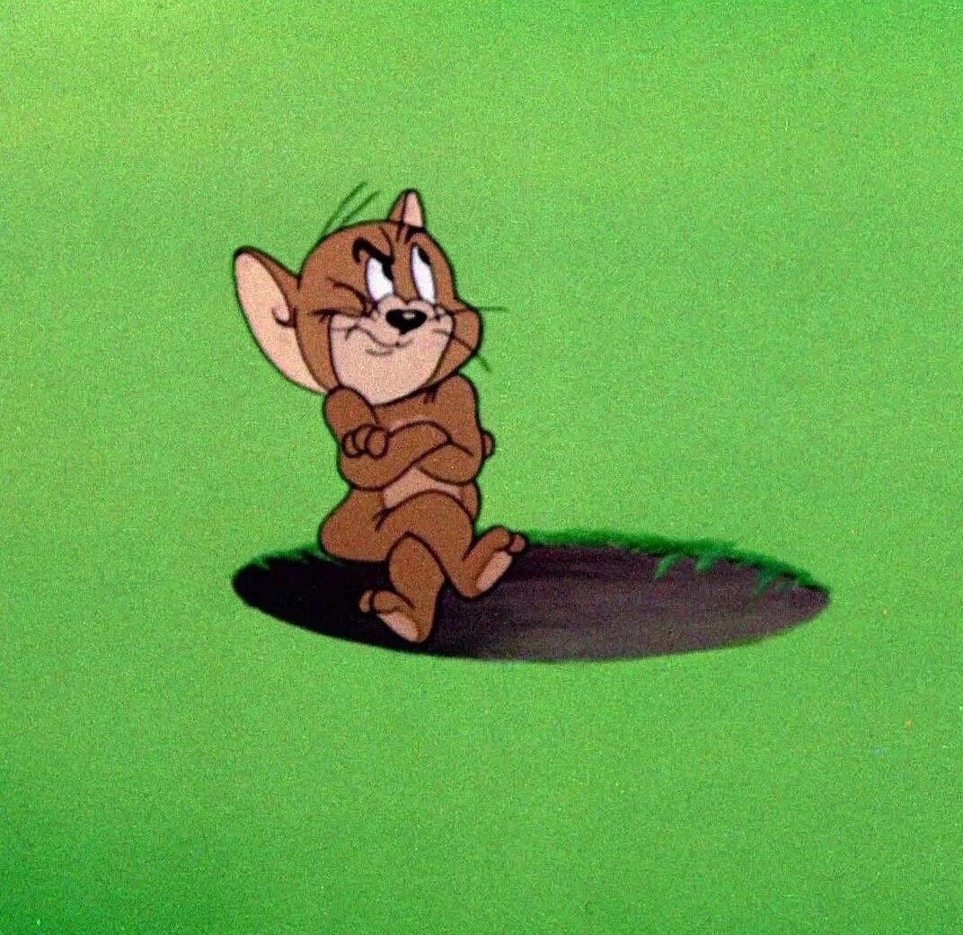 《猫和老鼠》小小的jerry,表情也挺可爱的哈哈哈
