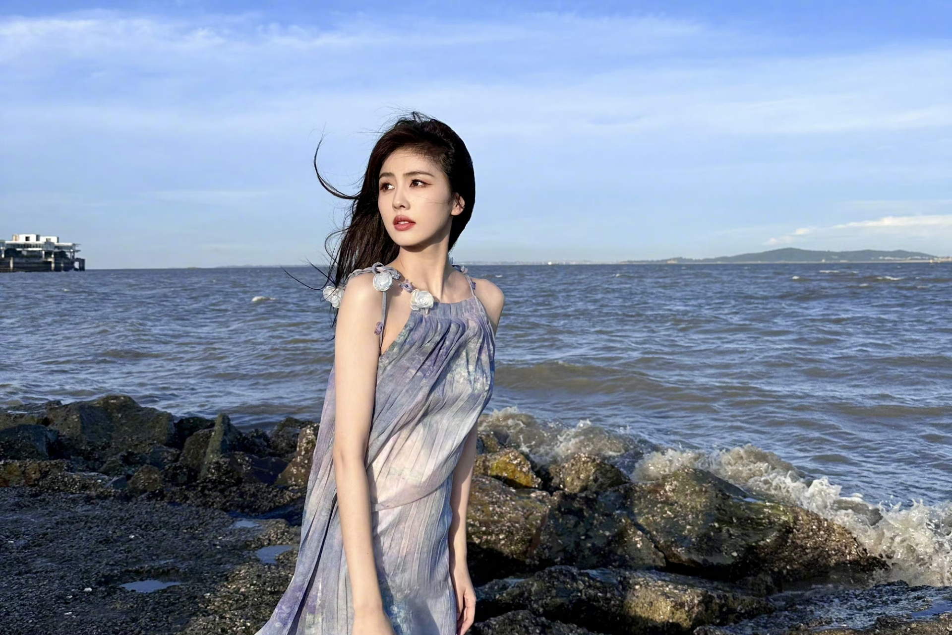 白鹿海边吹风#明星生图大赏# 好美