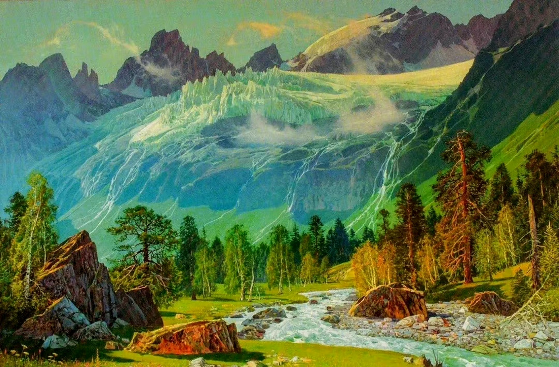 俄罗斯画家格列奇什金(1922-2009)油画作品欣赏,他是俄罗斯知名风景画