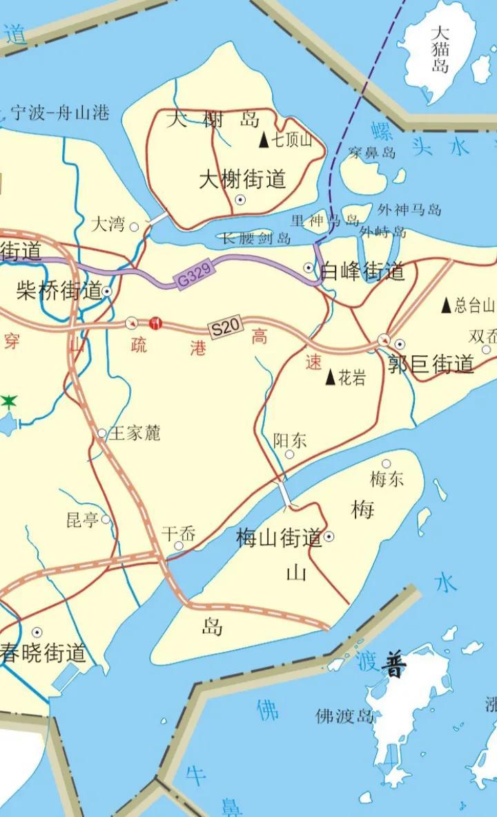 梅山岛——宁波海上花园,有桥连接,岛上有宁波大学梅山校区