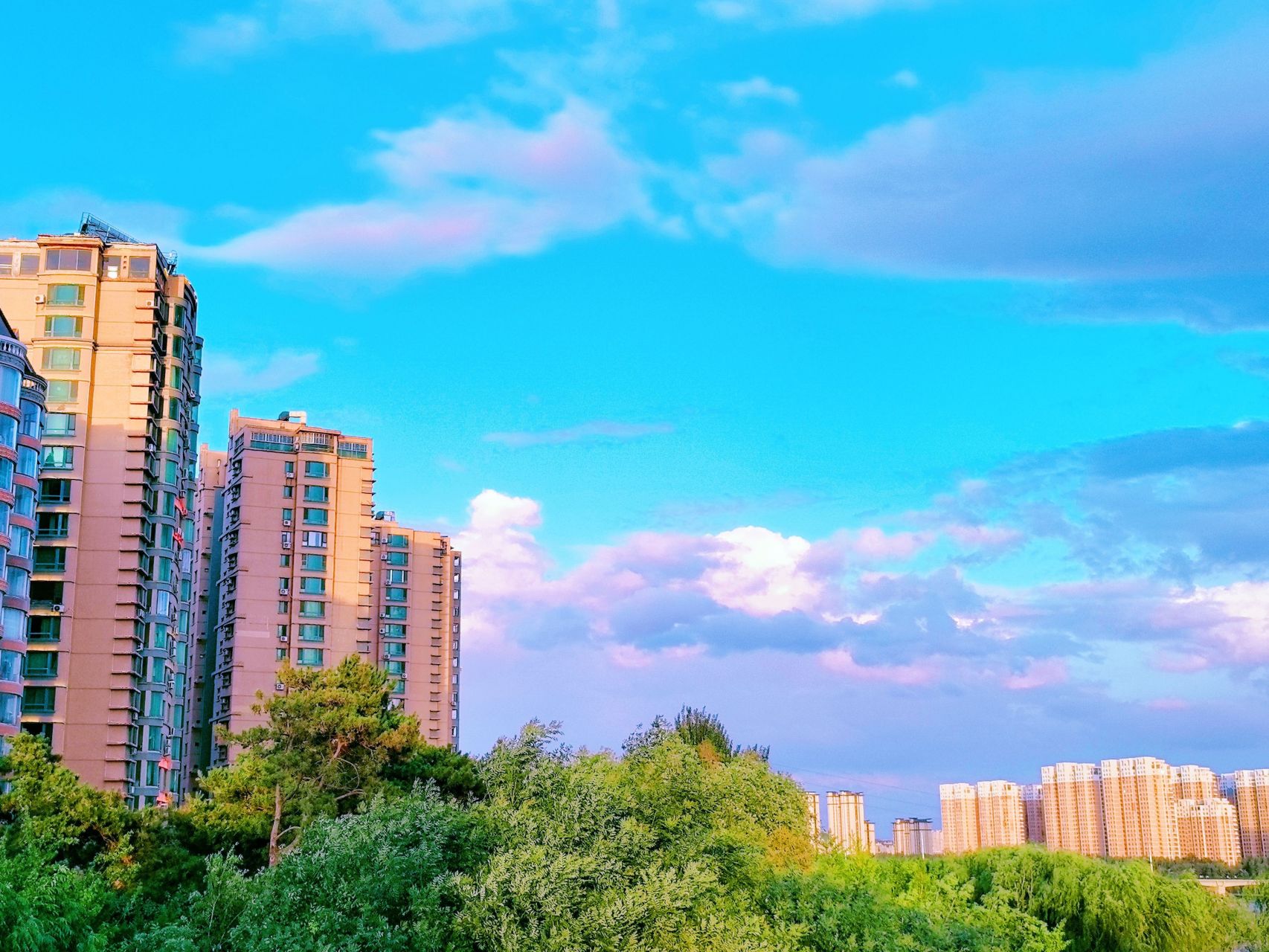 辽宁省锦州市:桥边风景,绚烂多彩,万物盛极,美好无限.