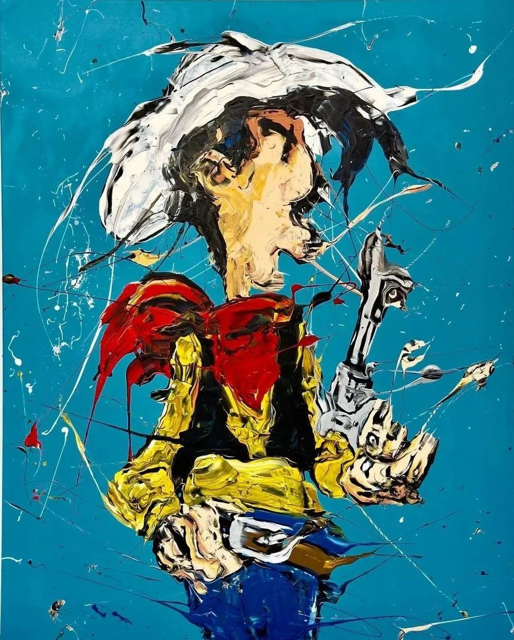 太炸裂了,新派画家用狂野风格,画出年轻人爱看的画作,这样夸张的绘画