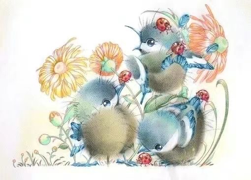 水彩插画|倦鸟归巢