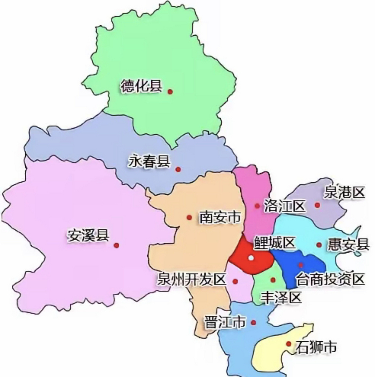 泉州市区划分地图图片