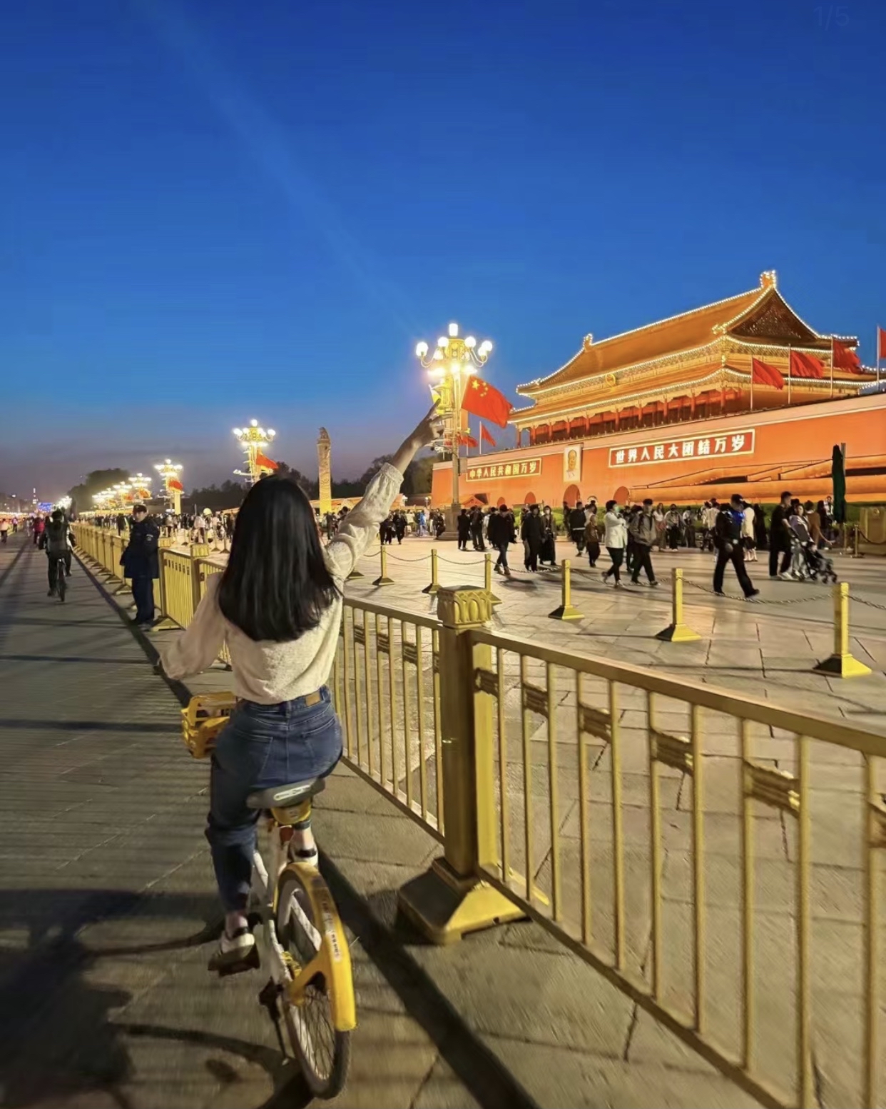 夜骑天安门的氛围也太好了吧特别在夏天骑行实在太舒服了