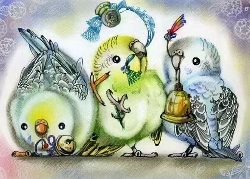 水彩插画|倦鸟归巢