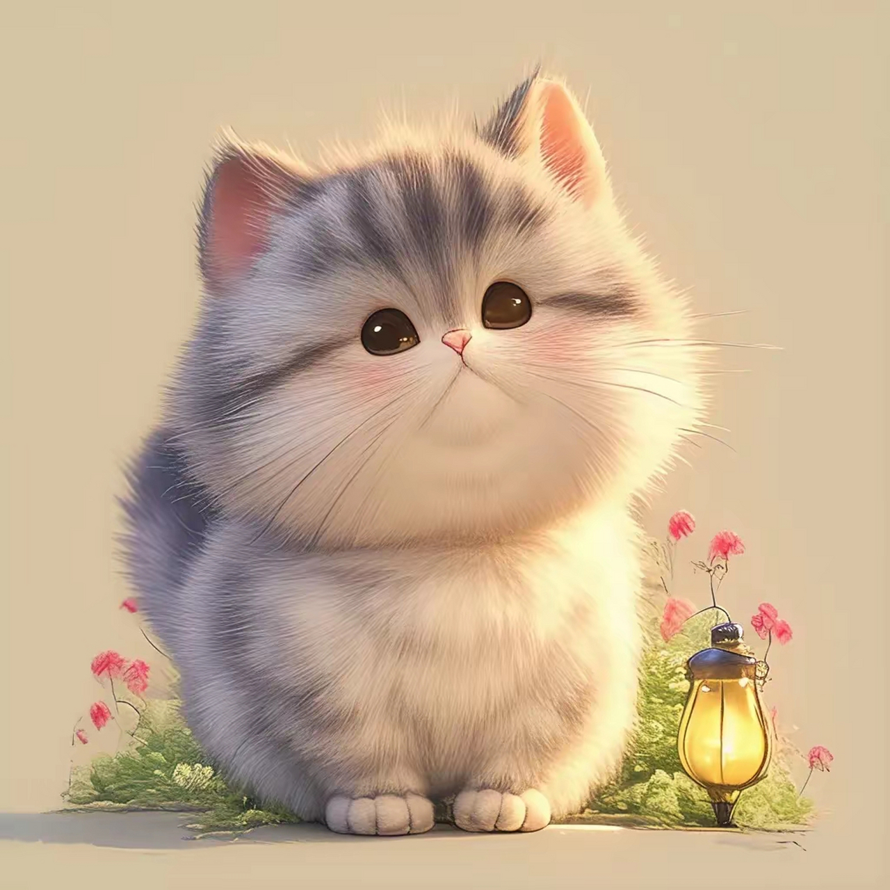 头像分享～可爱的小胖猫,该减肥了吧