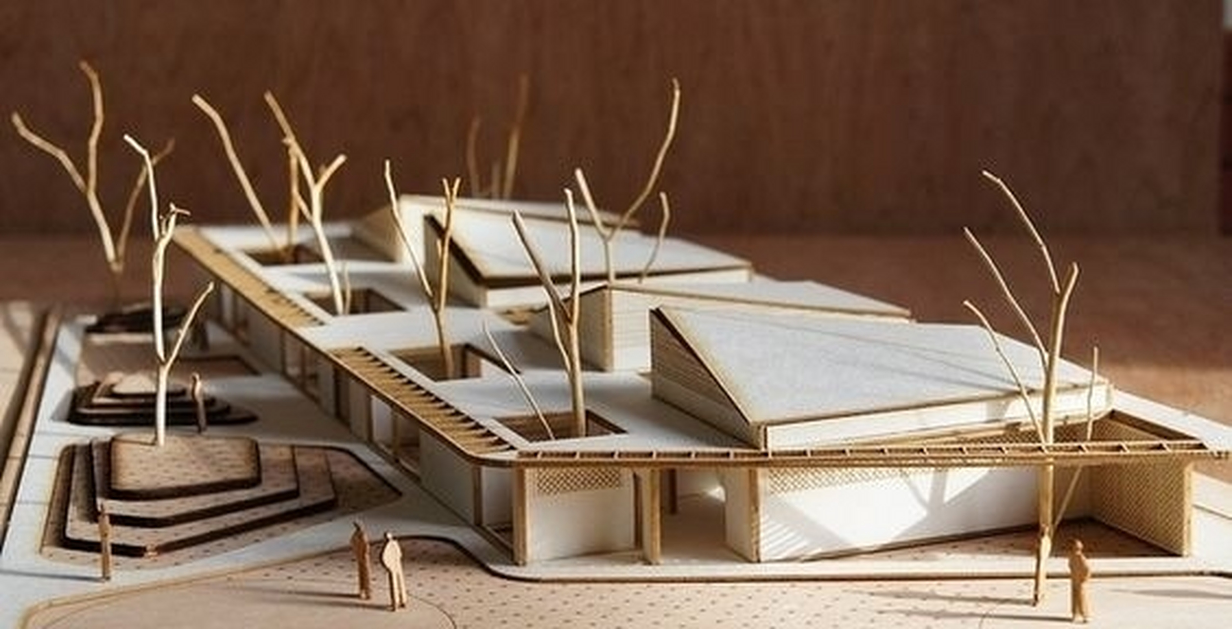 模型欣赏:分享一组木制建筑模型,用木材制作出各种造型的建筑,展现了