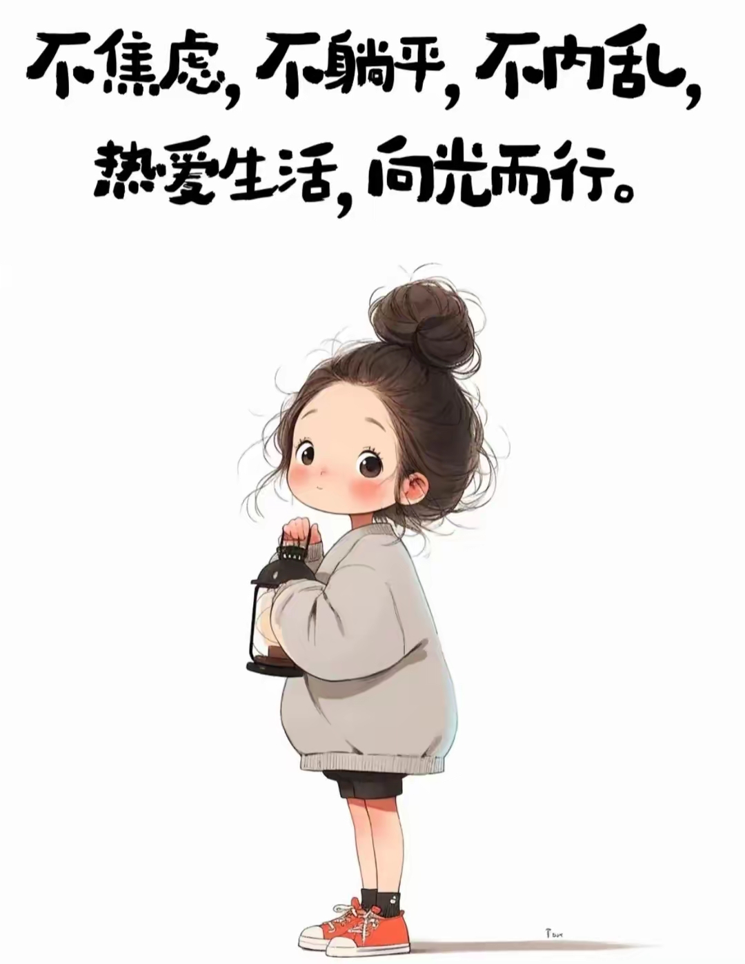 不焦虑,不躺平,热爱生活,向光而行,正能量壁纸分享,高清版