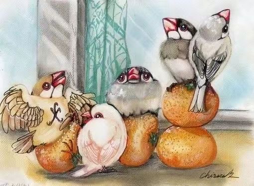 水彩插画|倦鸟归巢