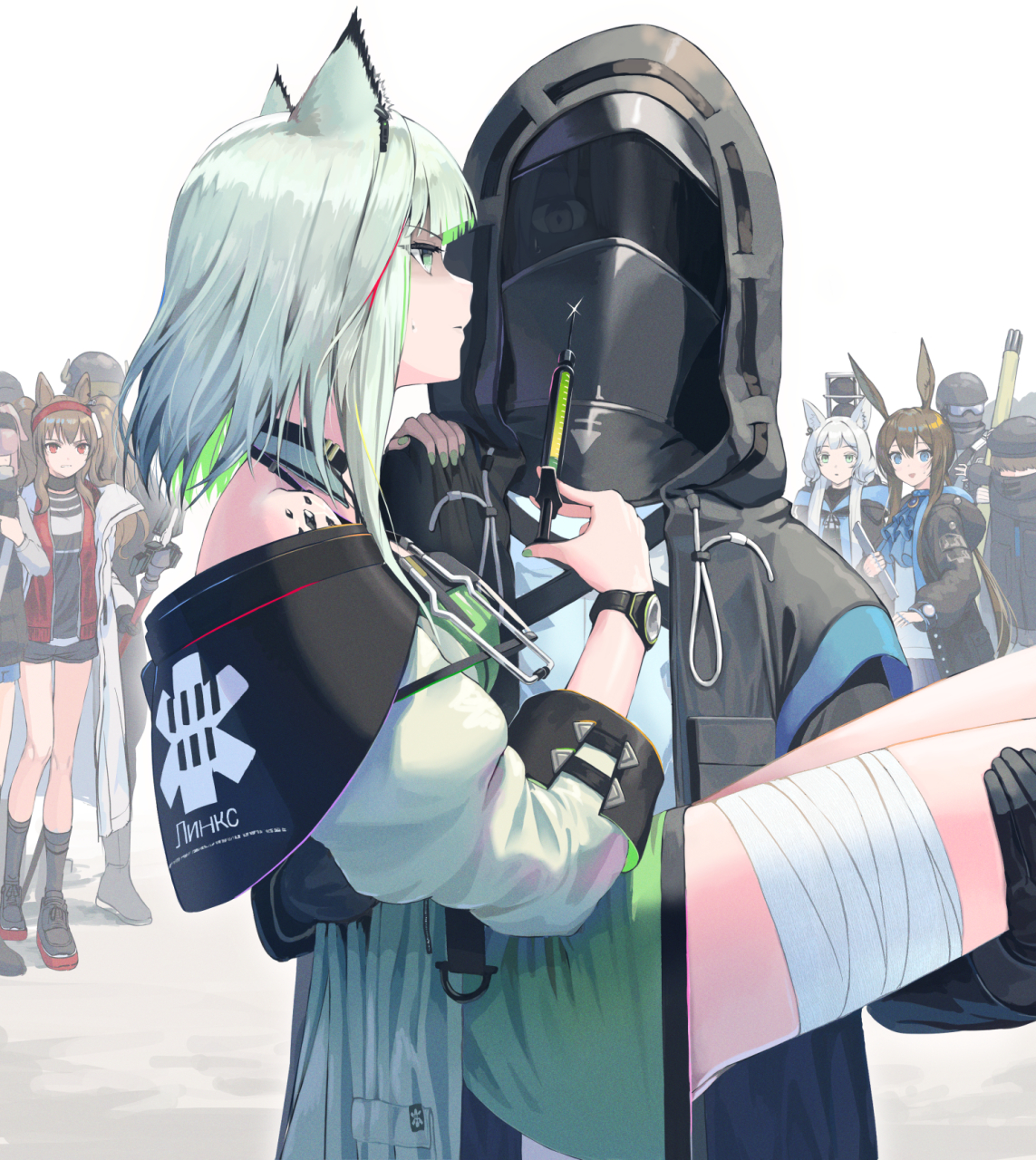 91——凯尔希&博士(明日方舟)#二次元#  画师:ピー