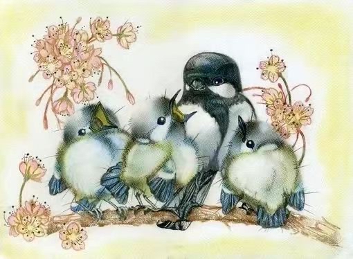 水彩插画|倦鸟归巢