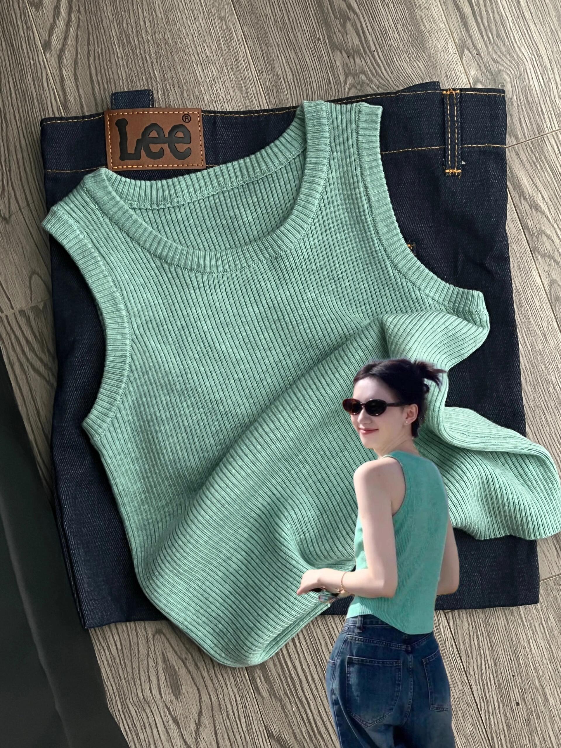 被这个遮副乳的薄荷绿背心拿捏住了