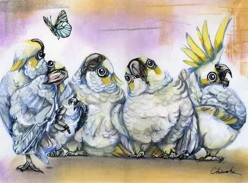 水彩插画|倦鸟归巢