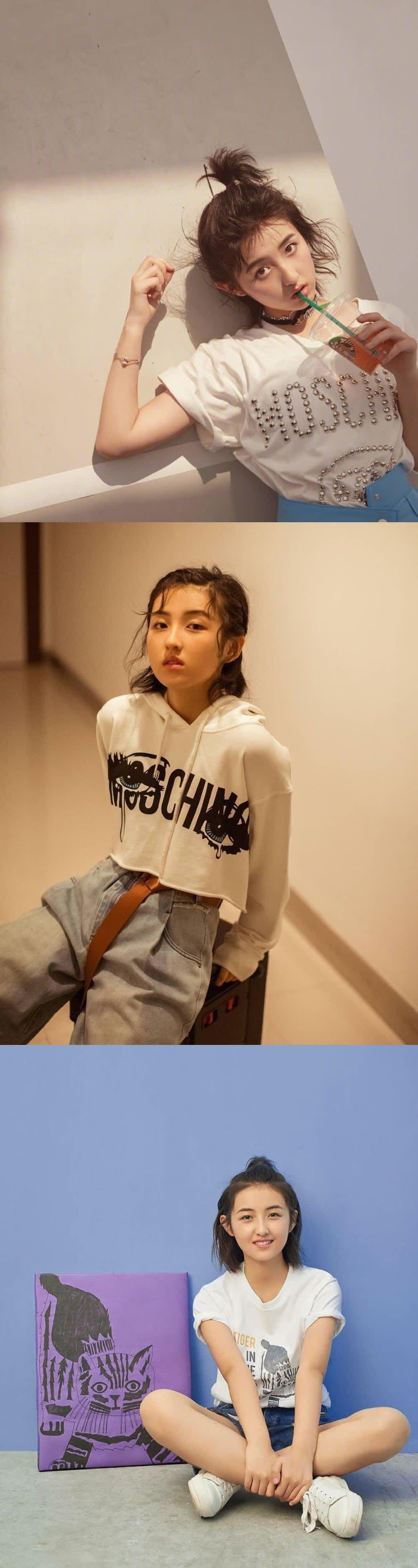 张子枫穿搭拍照pose合辑依然是那个青春美少女