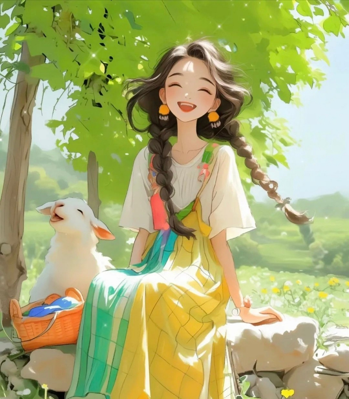 清新田园风温柔少女头像~[哇] ​​​