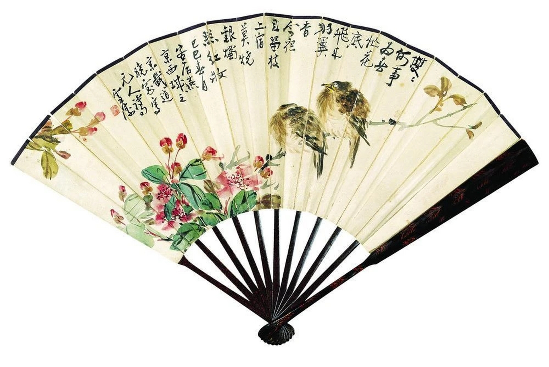 这一组小写意扇面画,美绝了!