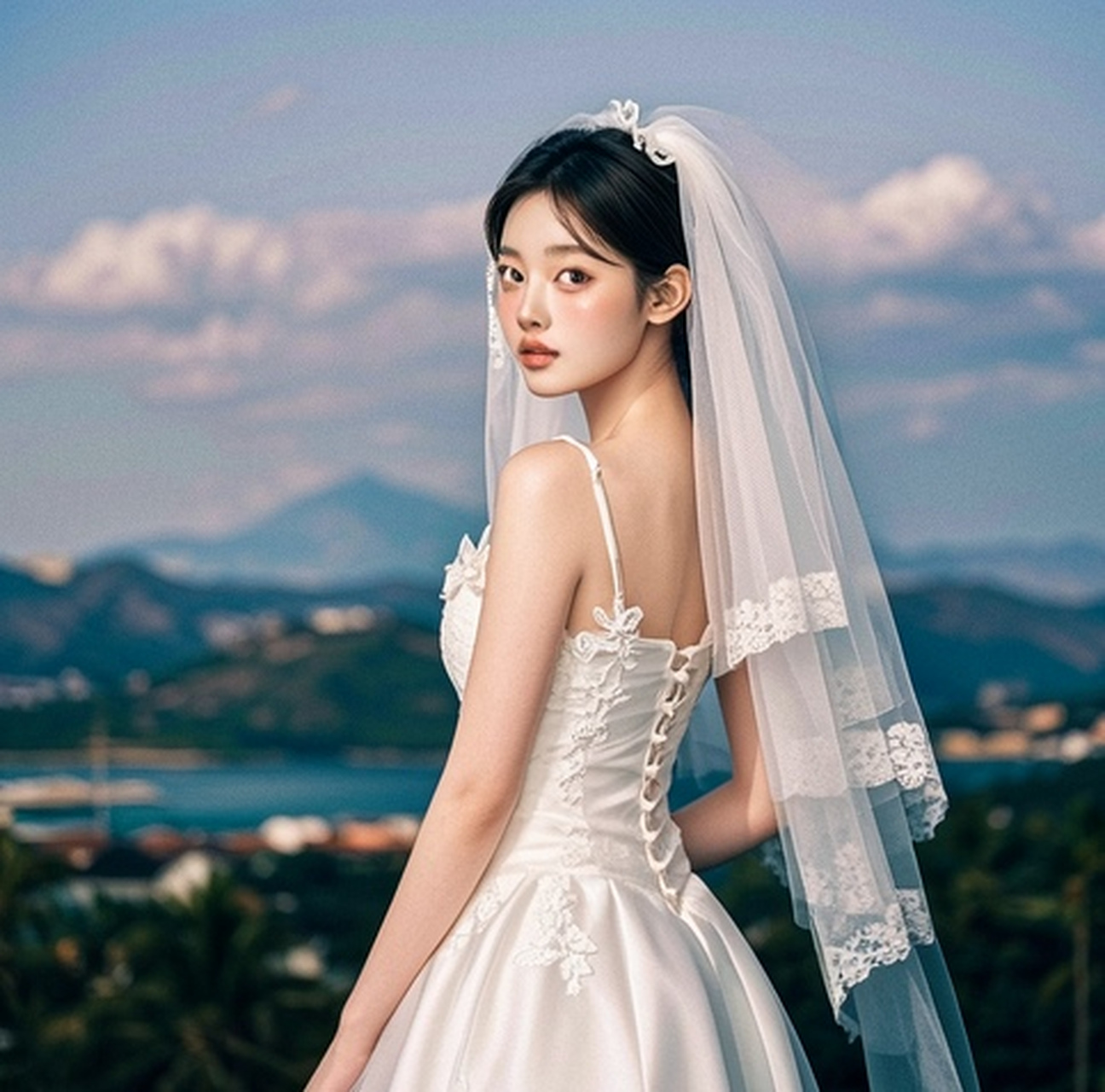 穿上婚纱的样子,婚纱写真好看吗