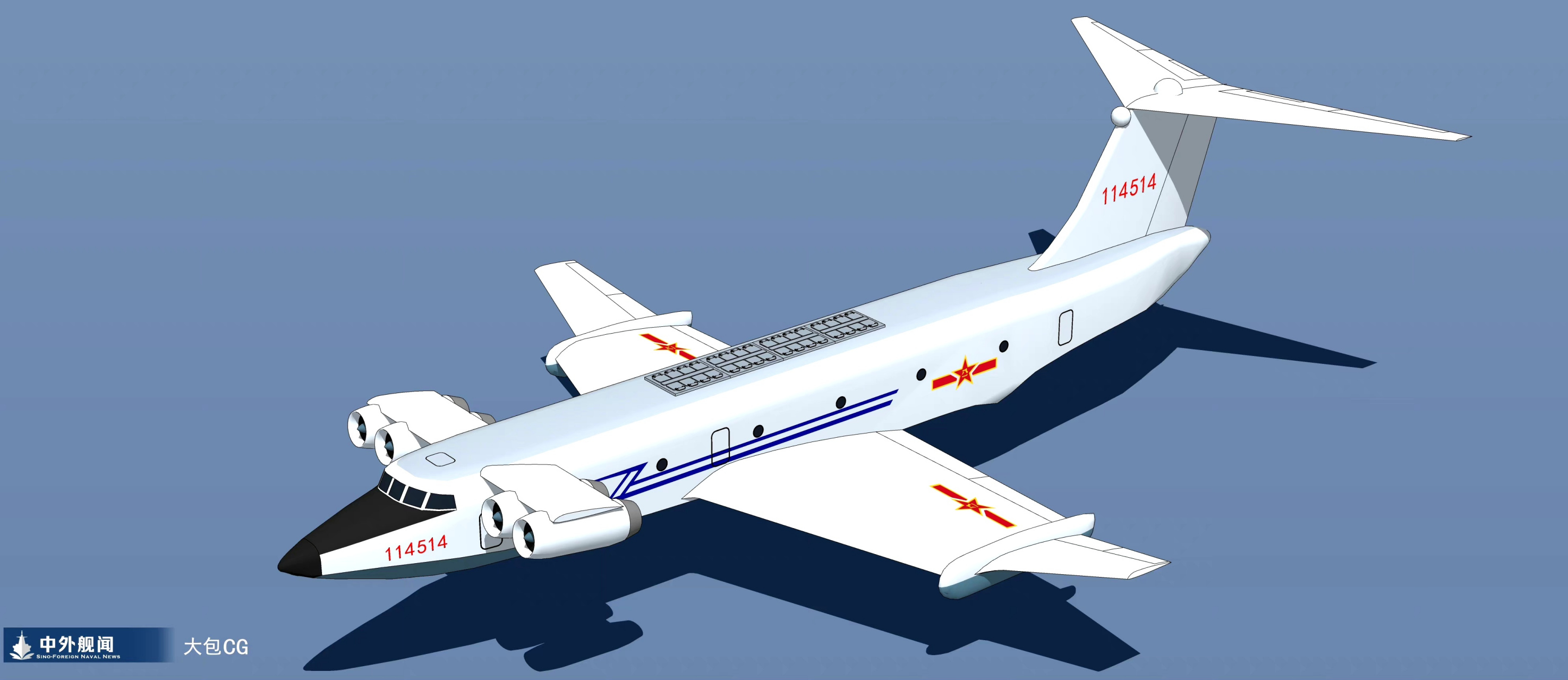 建模欣赏:大包老师制作的四发大型地效飞行器,机身安装有32单元的导弹