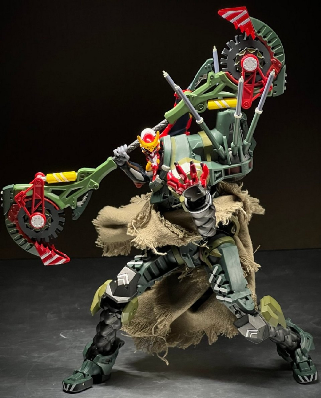 模型欣赏:海洋堂 转轮科技 《新世纪福音战士》新2号机α,模型高约 20