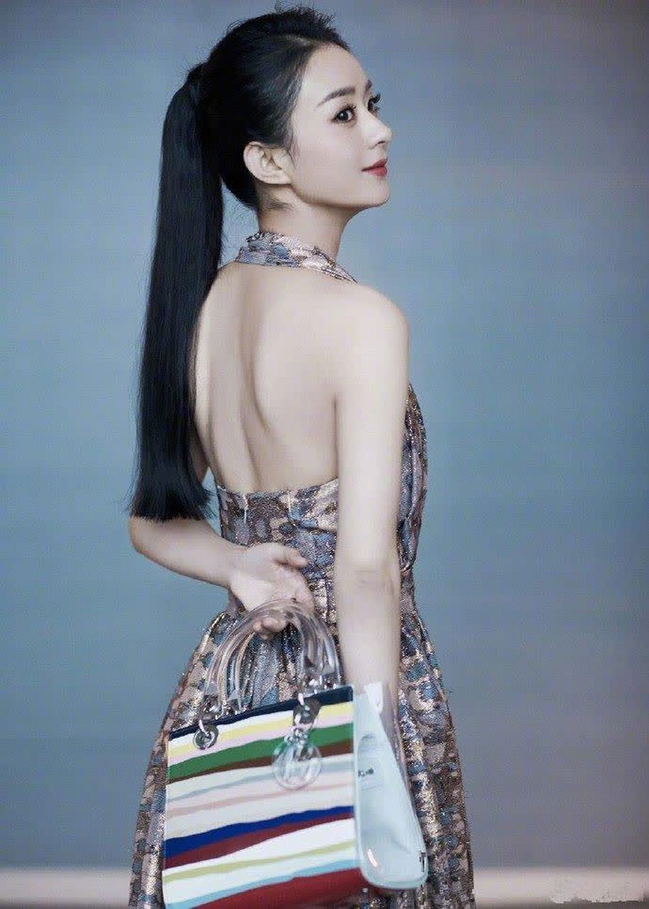 赵丽颖长发美背清纯迷人