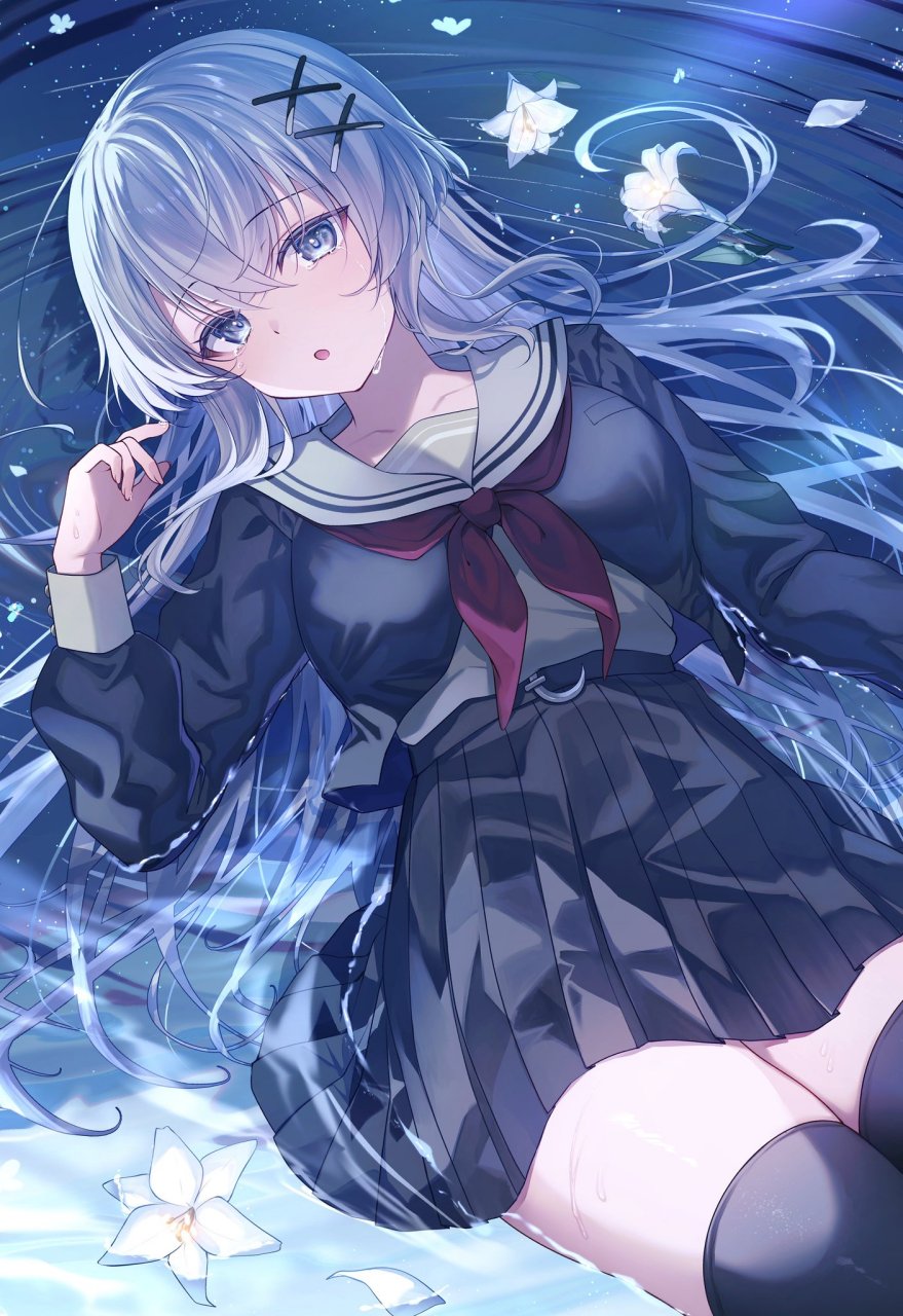 二次元# 水手服少女 twi:餃子ぬこ