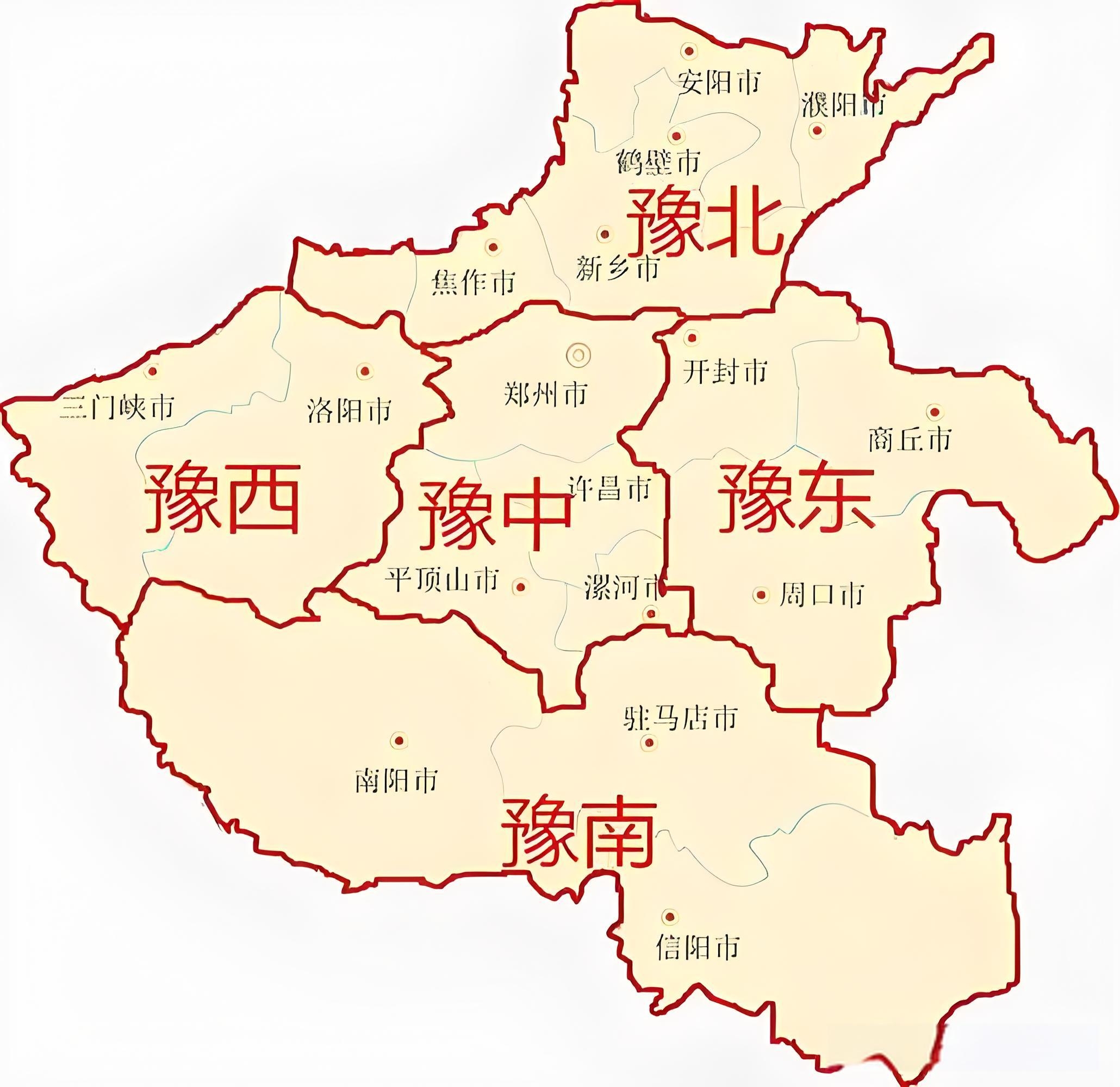 河南南北方地图图片