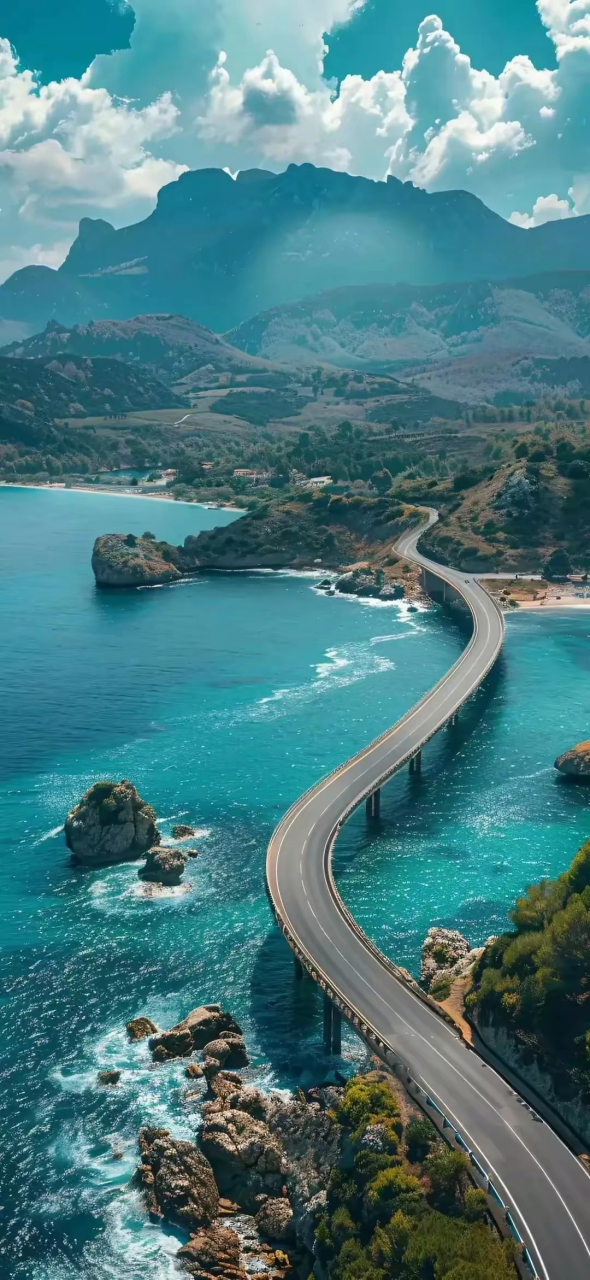 壁纸分享～最美的公路,每个转弯都成为一道亮丽的风景