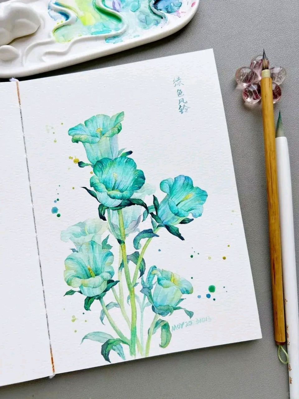 水彩 花卉植物作品