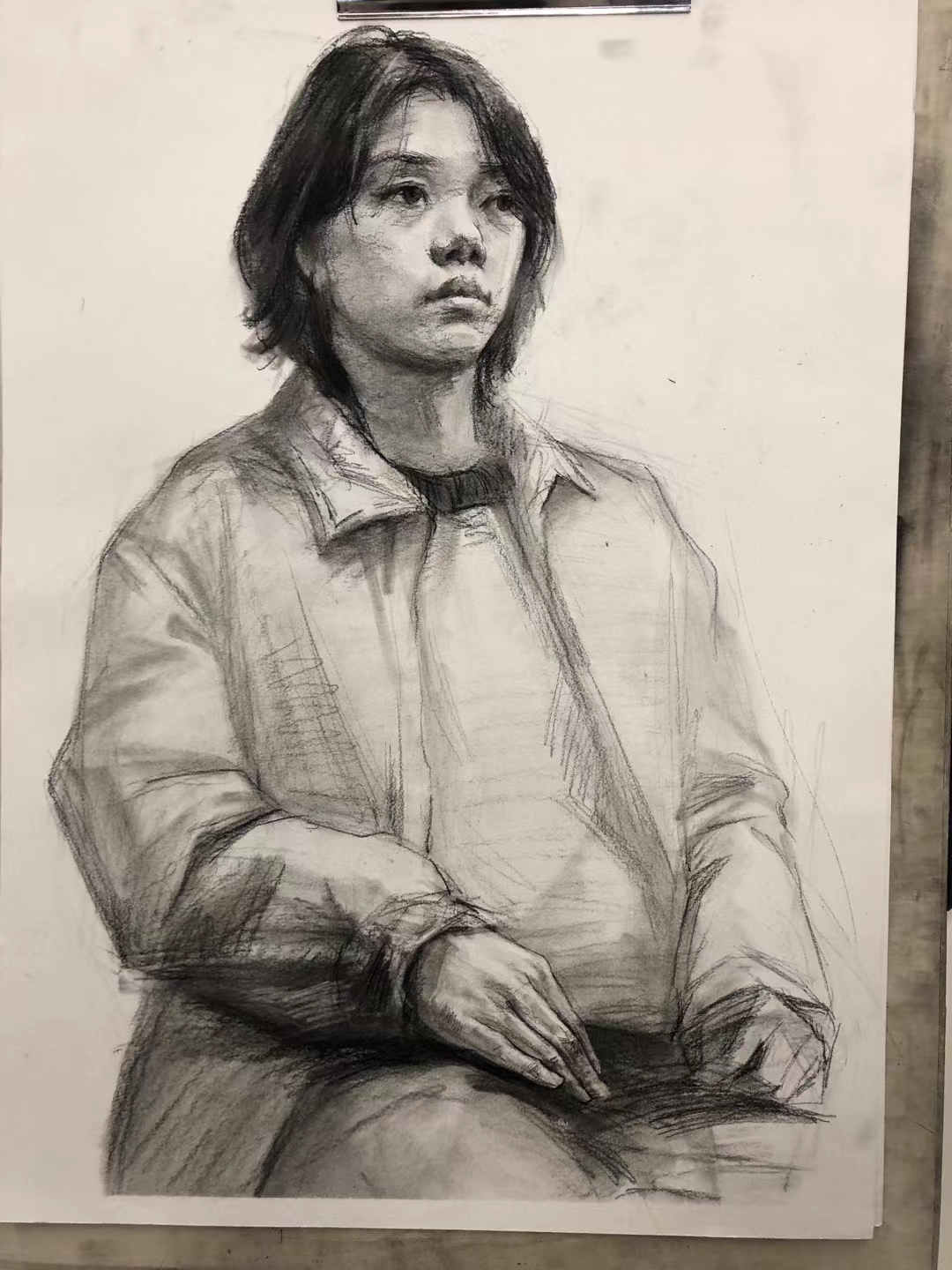 国美素描半身像