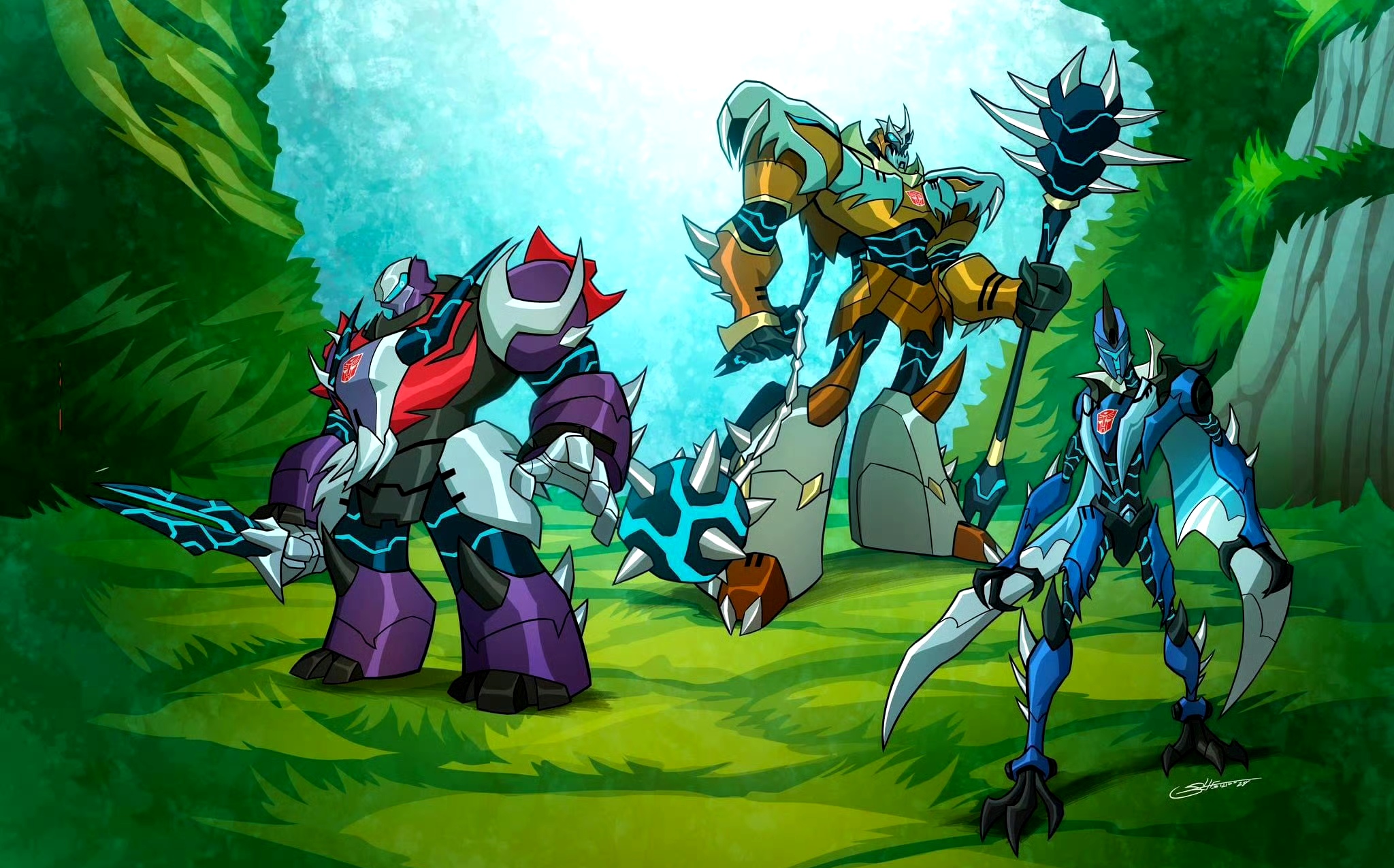 画师jetstorm sifuentes绘制的一组变形金刚角色插画,赋予了真人电影