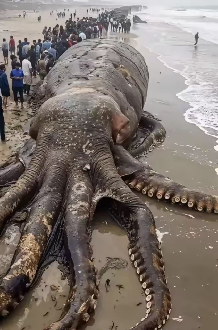 深海巨型大王乌贼图片