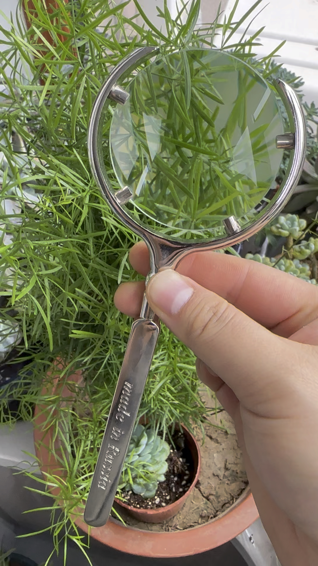 经典俄罗斯金属放大镜大倍手持不锈钢高清阅读放大镜老人高倍