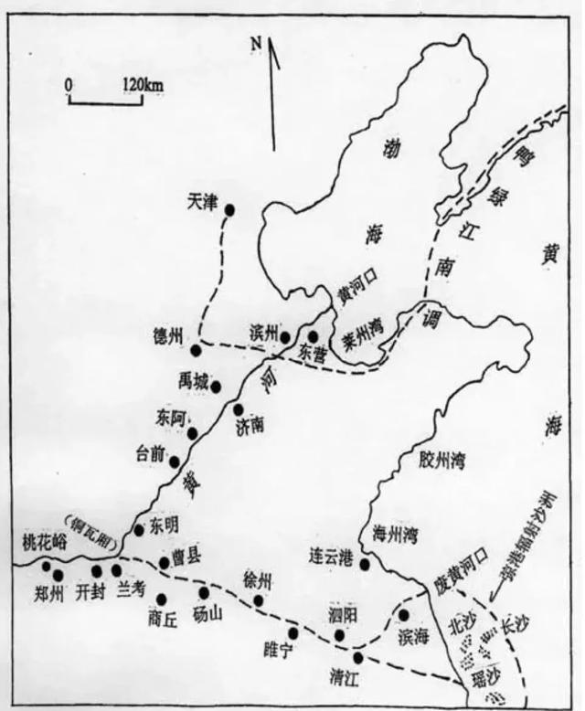 失去1400km2土地!黄河北返后,苏北废黄河三角洲百年来不断后退