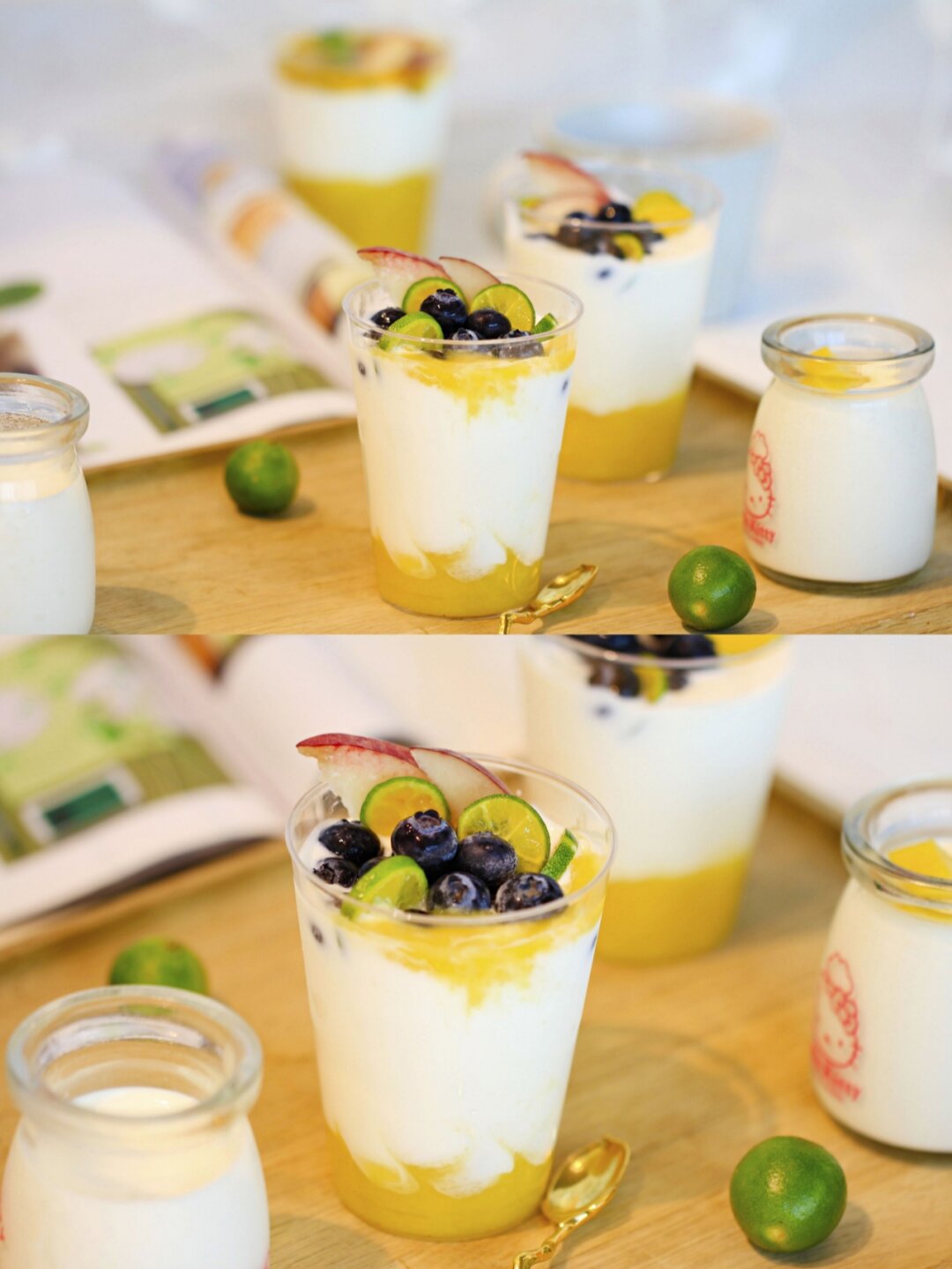 自制高颜值水果酸奶杯,健康又低卡 炎热的夏天,慵懒的午后,来一杯冰