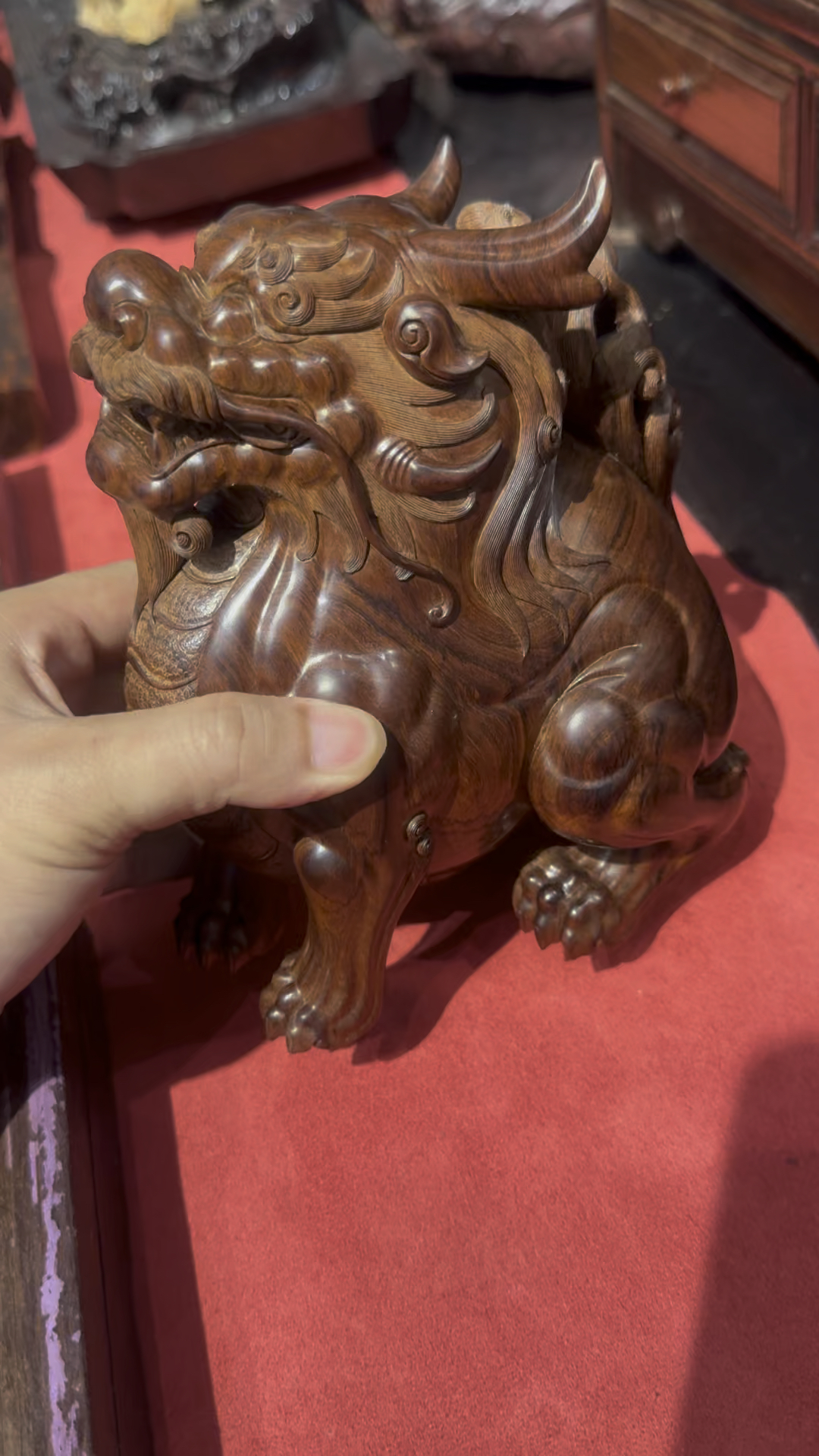 海南黄花梨貔貅,大师级别