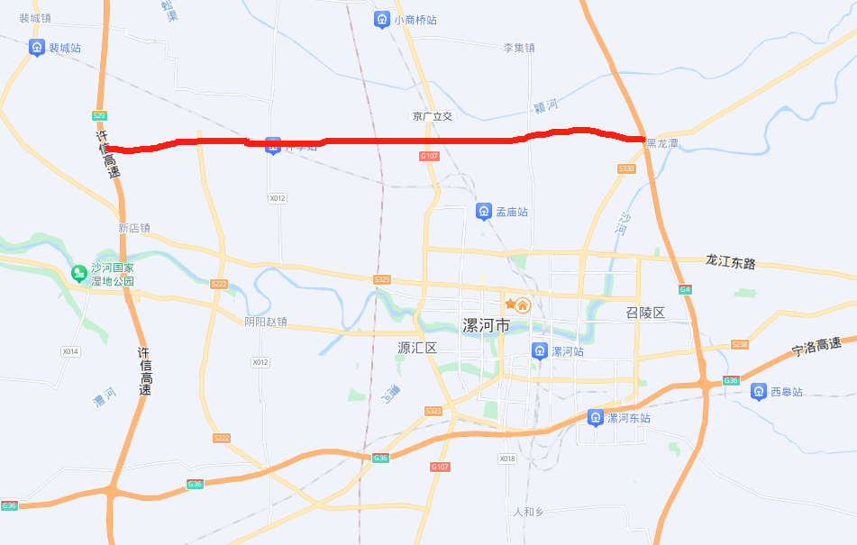 许信高速漯河段路线图图片