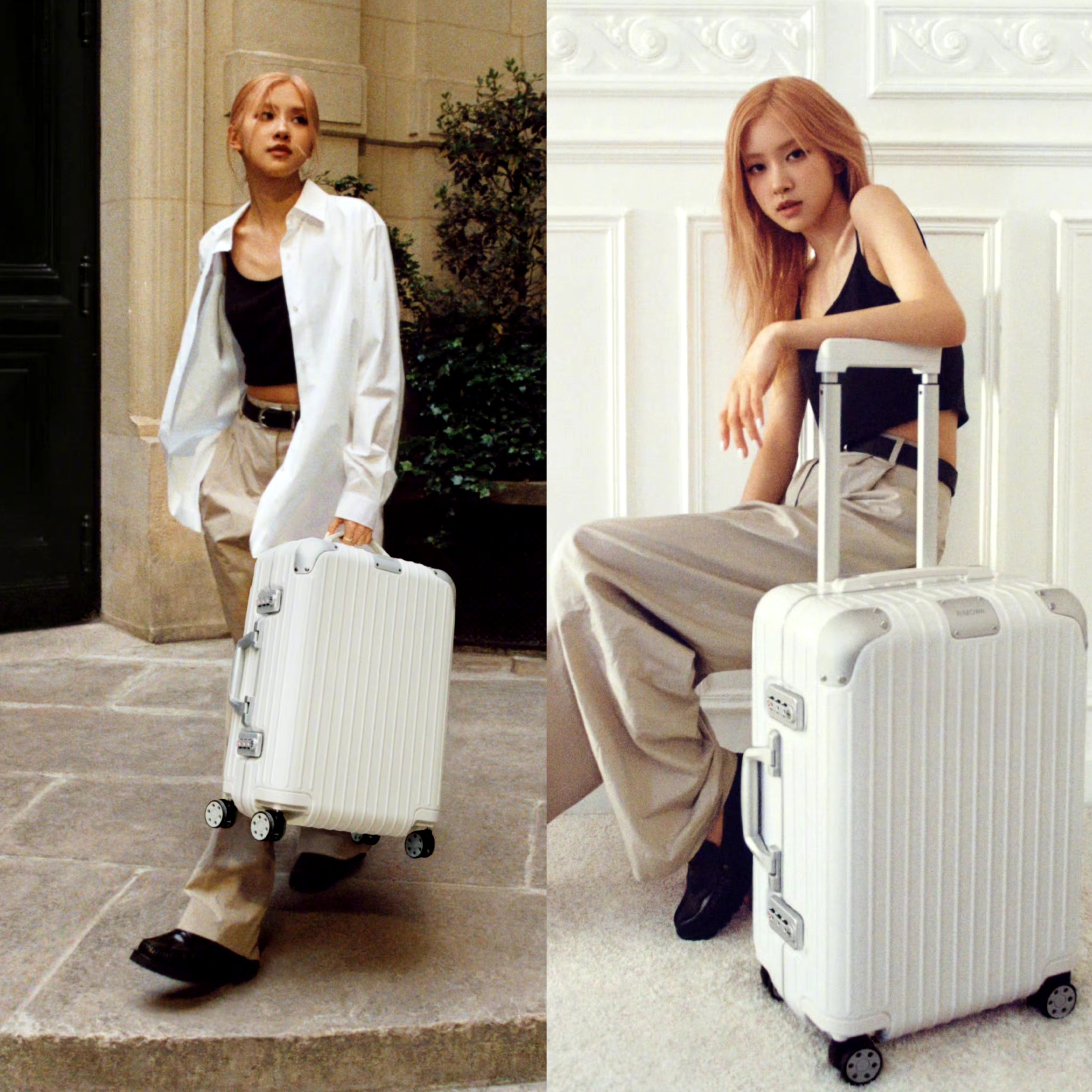 rose朴彩英戴墨镜穿人字拖代言ysl,竟然美到冒泡了