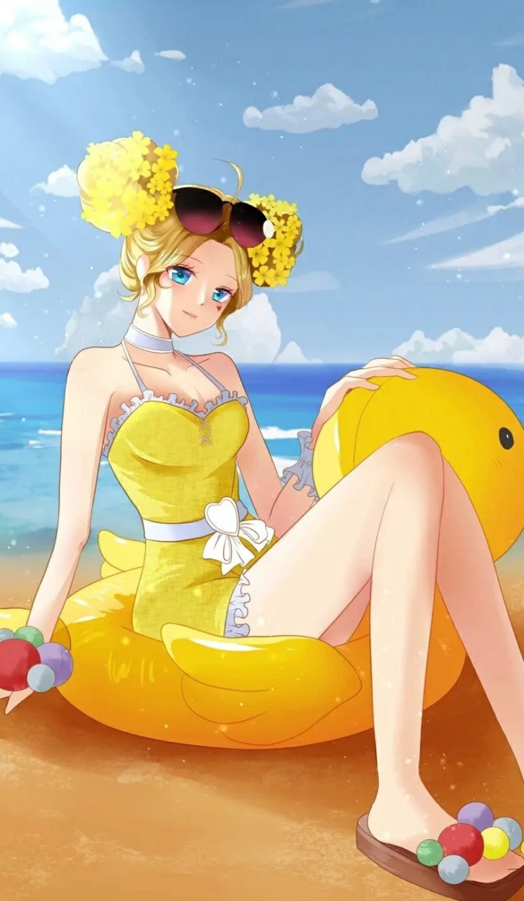 穿泳装的公孙离也太美了吧!#王者荣耀