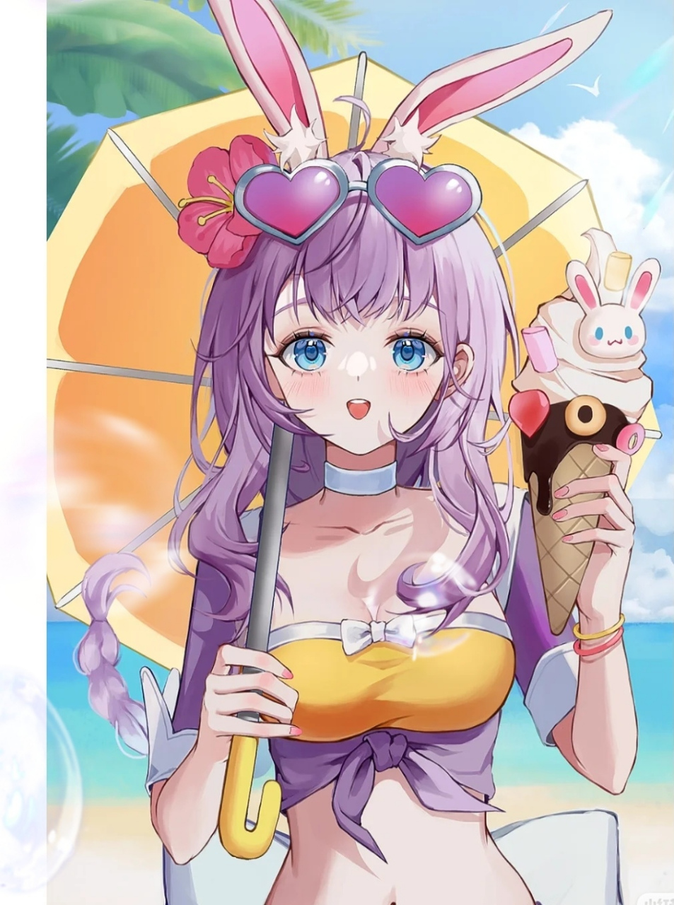 穿泳装的公孙离也太美了吧!#王者荣耀