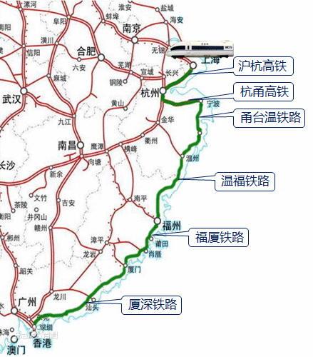 甬台温高铁规划图图片