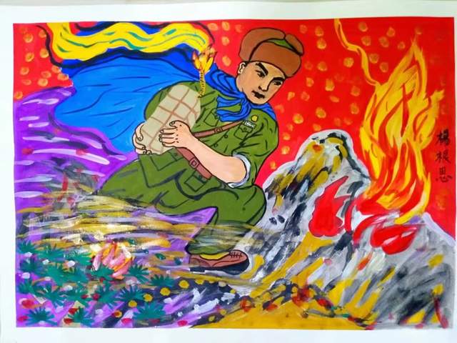 毛根甫非遗传承人——红色农民画八一建军节隆重展示