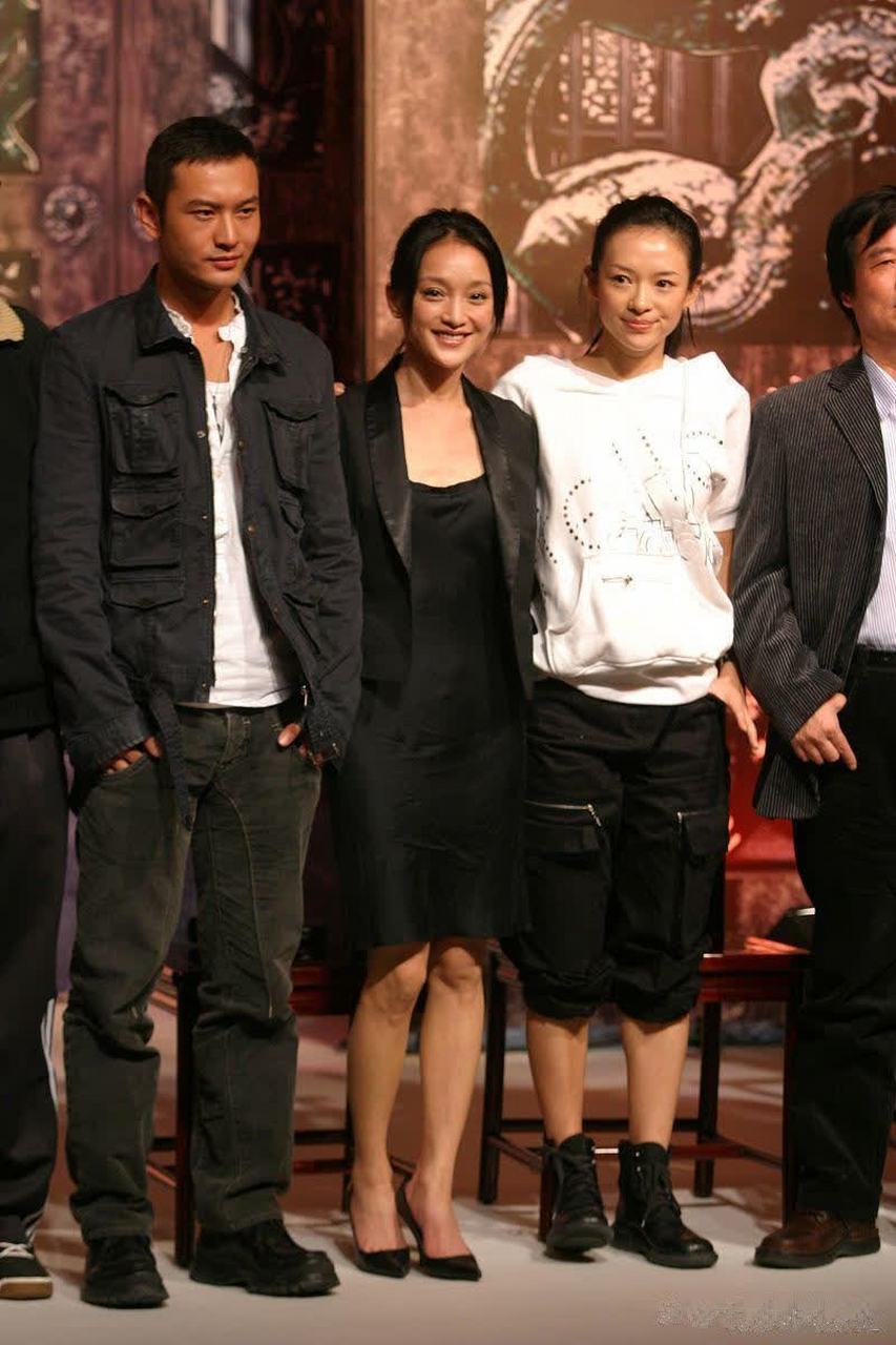 黄晓明,章子怡和周迅的旧照