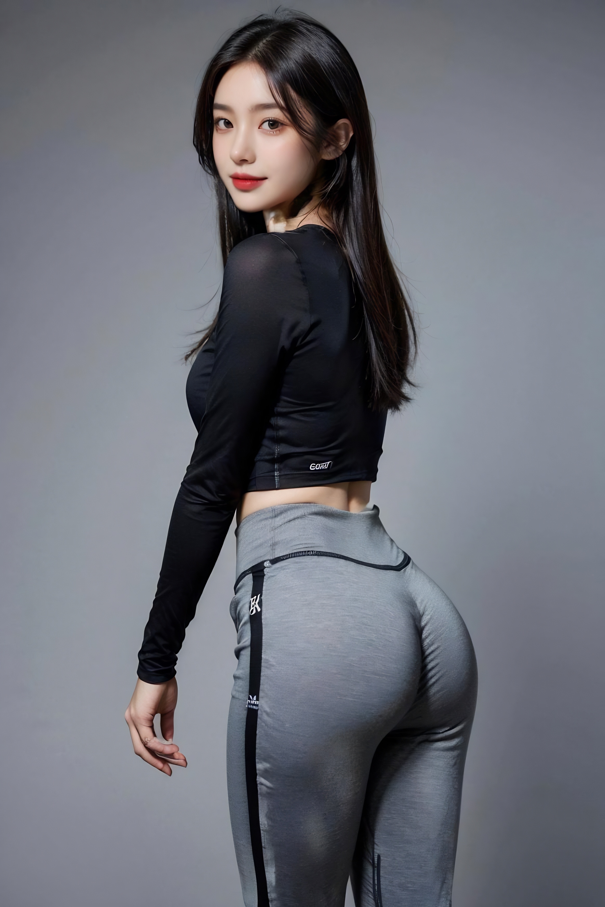 紧身瑜伽裤女孩儿