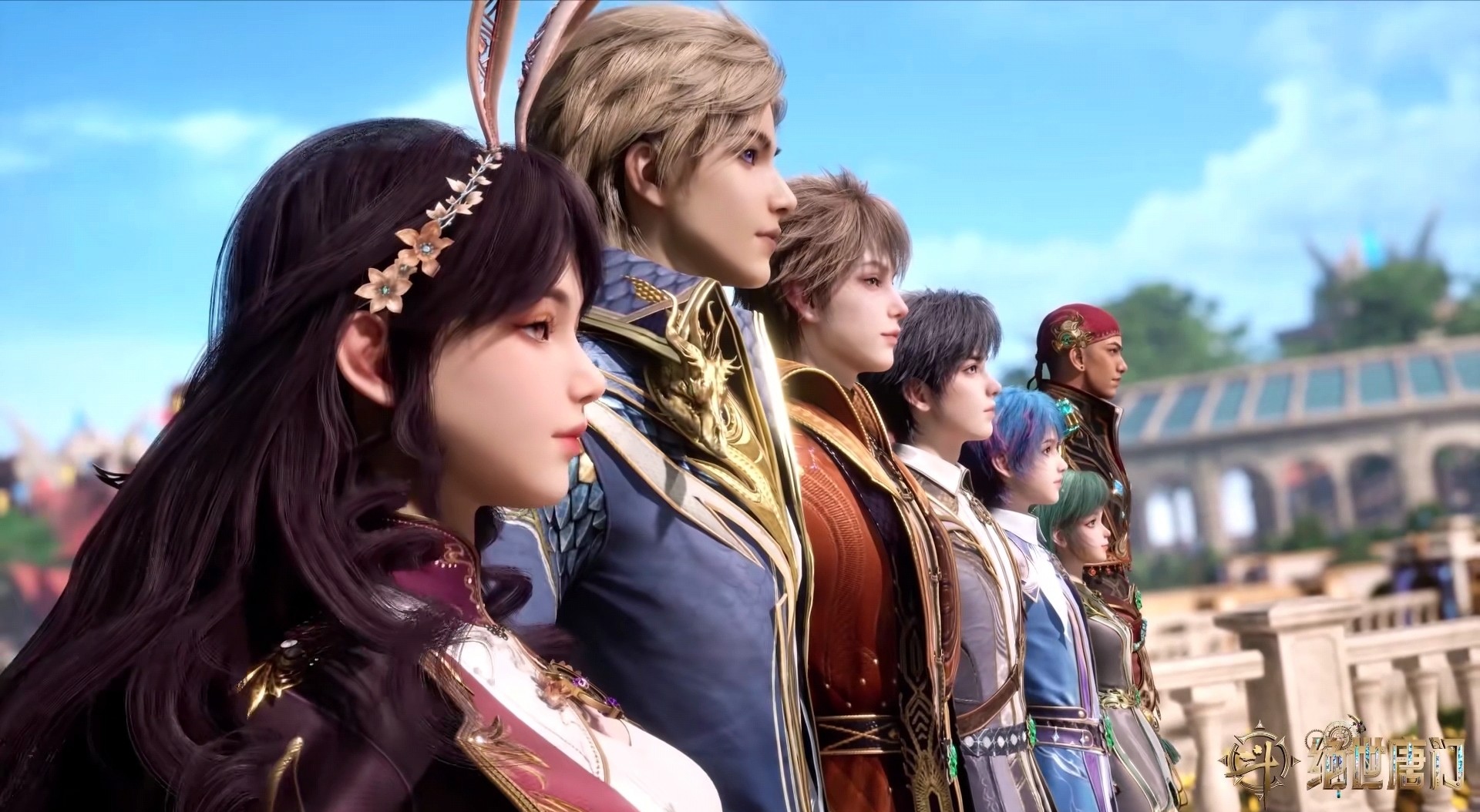 斗罗大陆第二代史莱克七怪合影,其中有唐三小舞的女儿