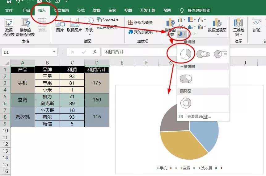 excel做的双层饼图,太漂亮了!