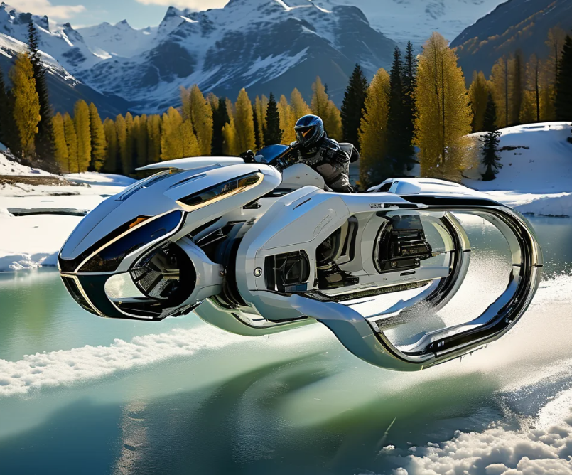 人们往往会想到那些充满科幻色彩的概念设计,其中,ai未来飞行摩托无疑