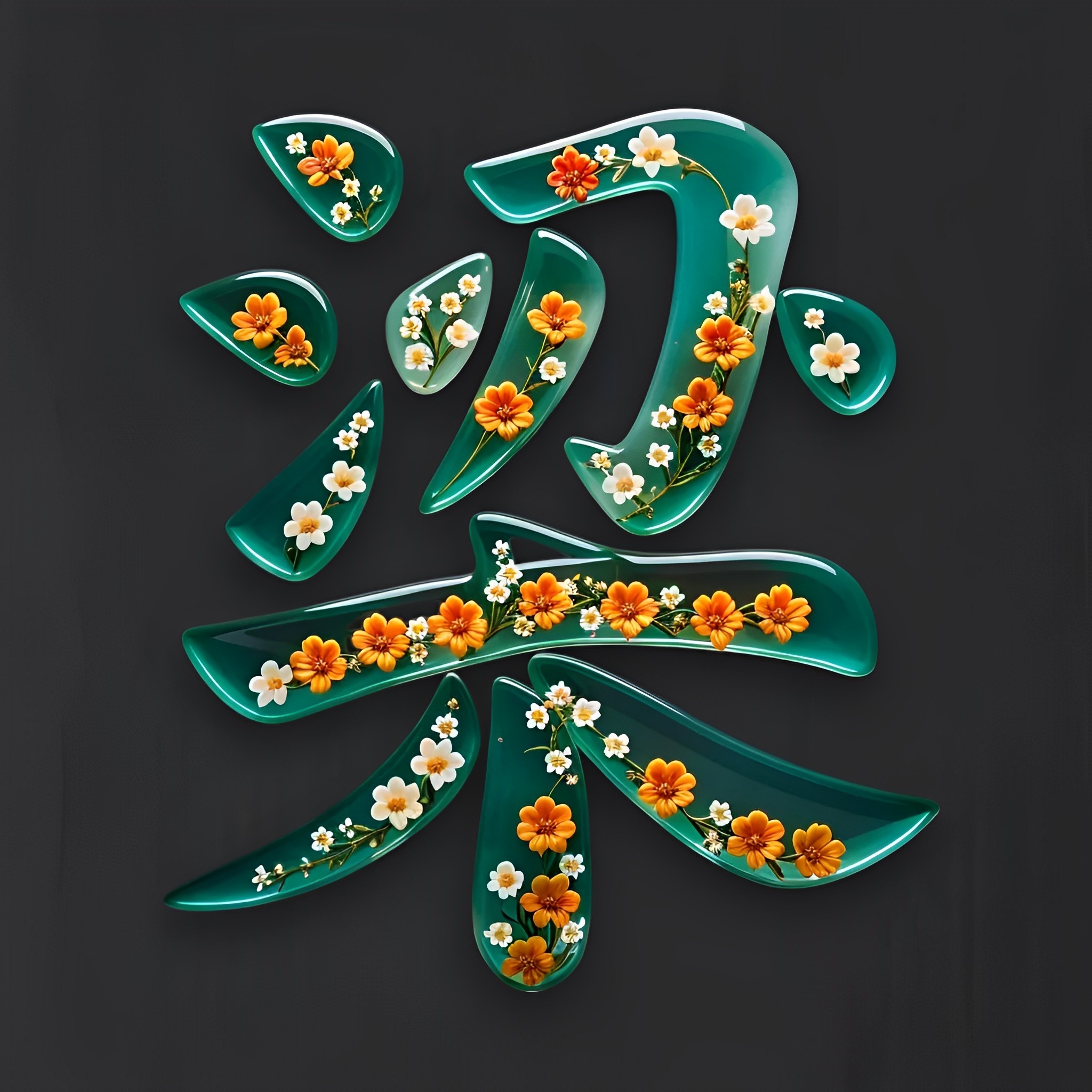 百家姓壁纸创意设计之"如玉如花"